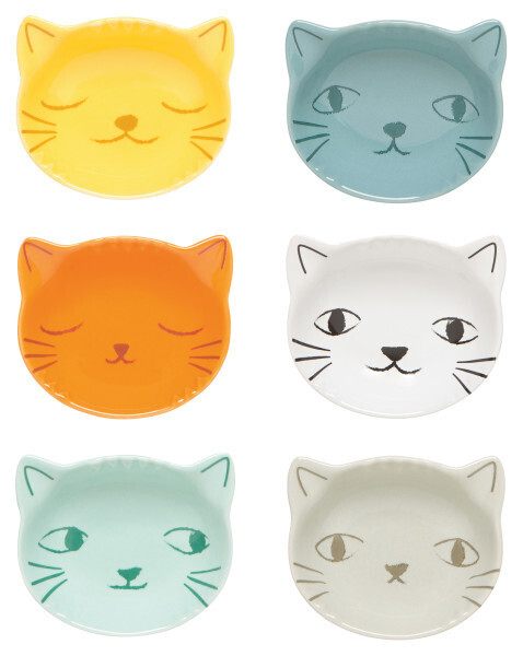 Pinch Bowl Set of 6 Purrfect Cat