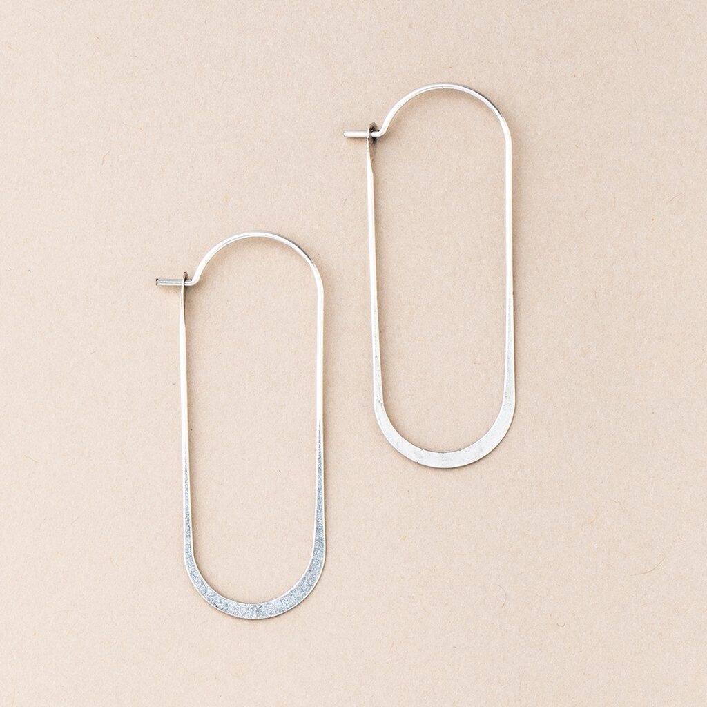 Refined Earring Collection Cosmic Oval Sterling Silver