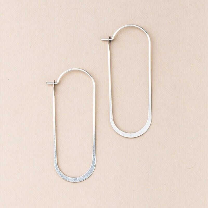 Refined Earring Collection Cosmic Oval Sterling Silver