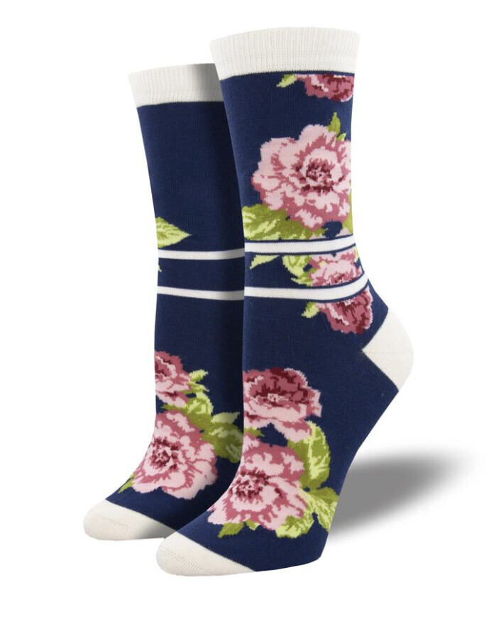 Women’s Bamboo Crew Peonies