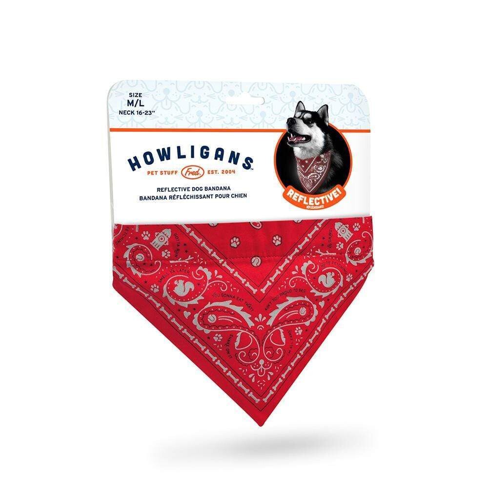 Reflective Dog Bandana Red Large