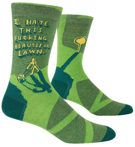 Men&#39;s Crew Socks I Hate This Fucking Beautiful Lawn