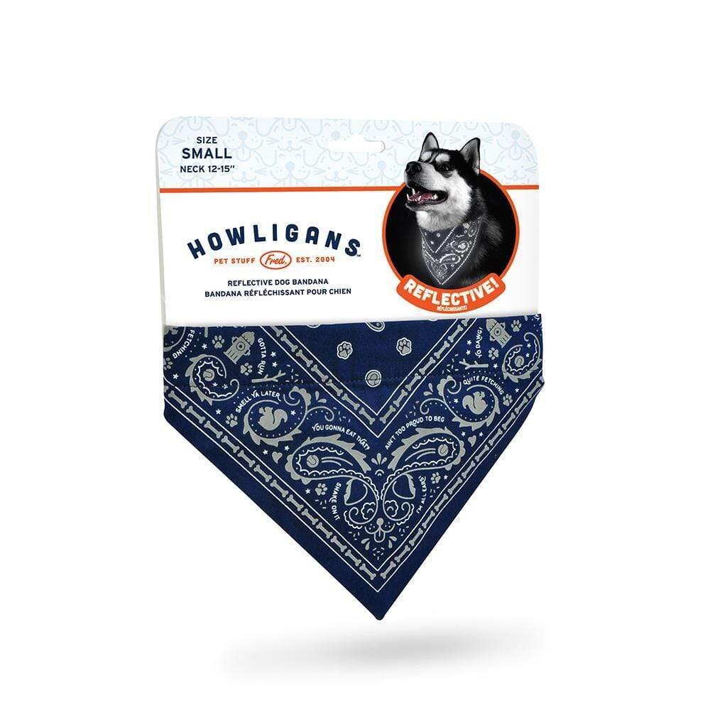 Reflective Dog Bandana Navy Large