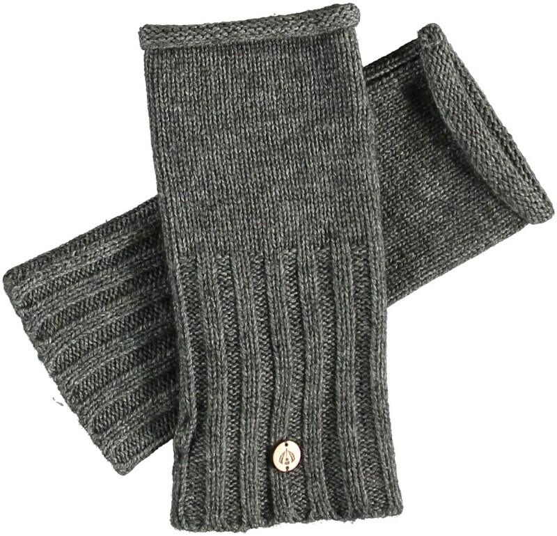 Knitted Hand Warmers Cashmere Blend Charcoal