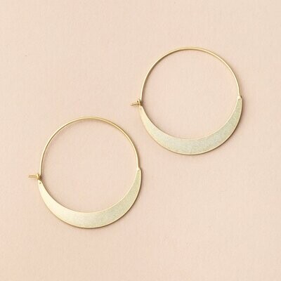 Refined Earring Collection Crescent Hoop Gold Vermeil