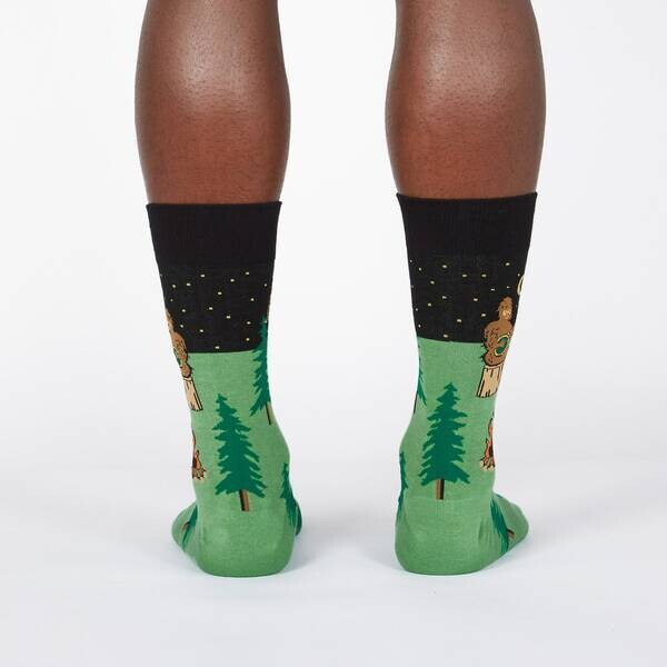 Men's Crew Socks Sasquatch Camp Out