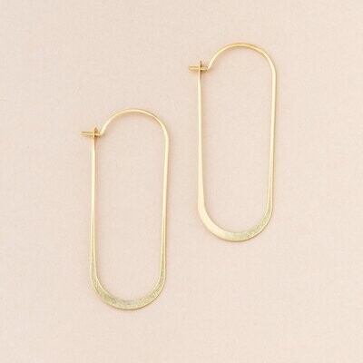 Refined Earring Collection Cosmic Oval Gold Vermeil