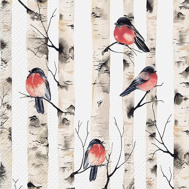 Napkins Pack of 20 Large Birch Tree