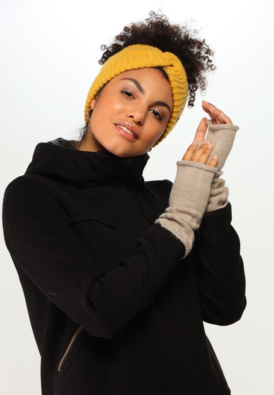 Knit Hand Warmers Cashmere Taupe