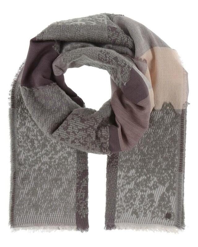 Scarf Textured Colourblock After Dark