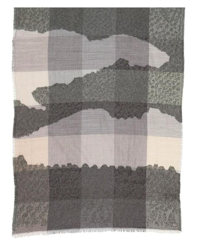 Scarf Textured Colourblock After Dark