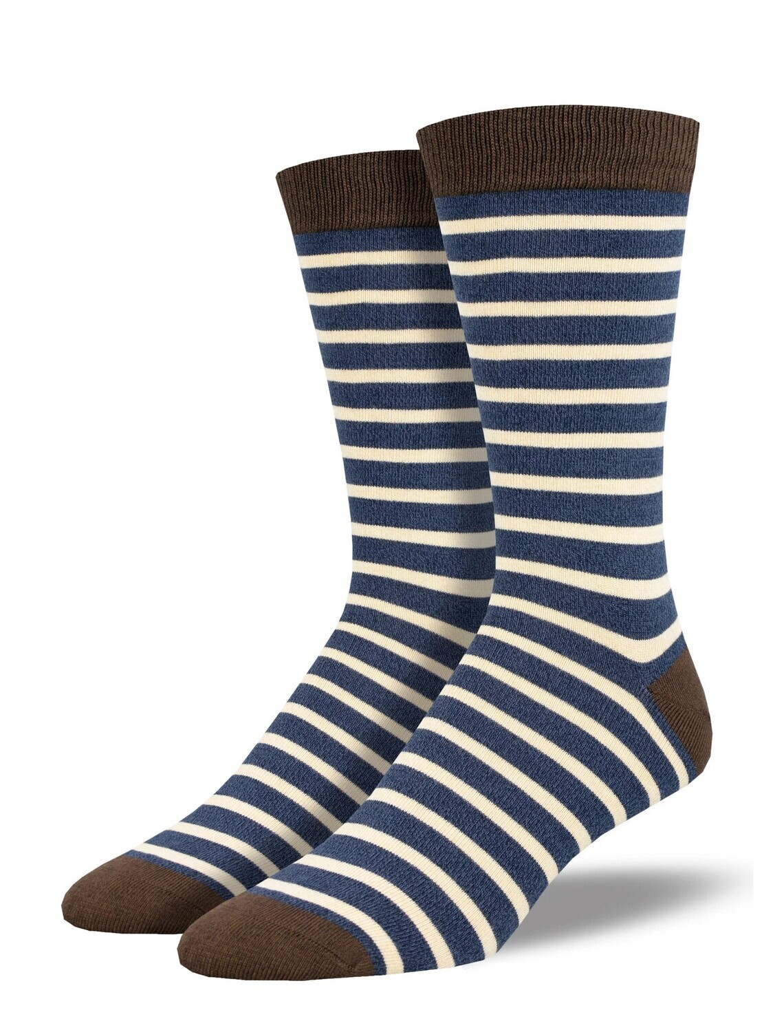 Men’s Bamboo Crew Sailor Stripe Navy/Ivory