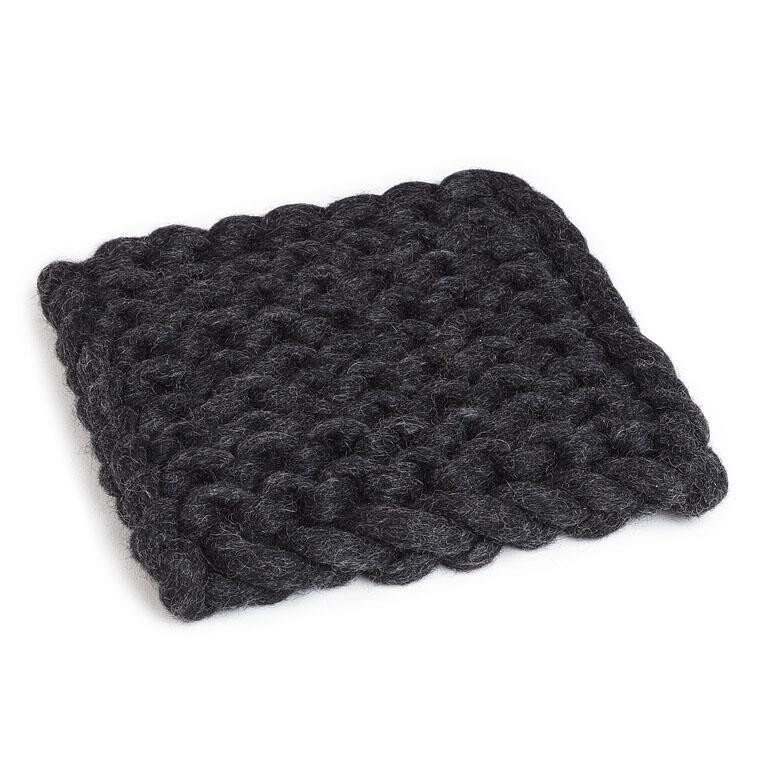 Trivet Chunky Knitted Charcoal