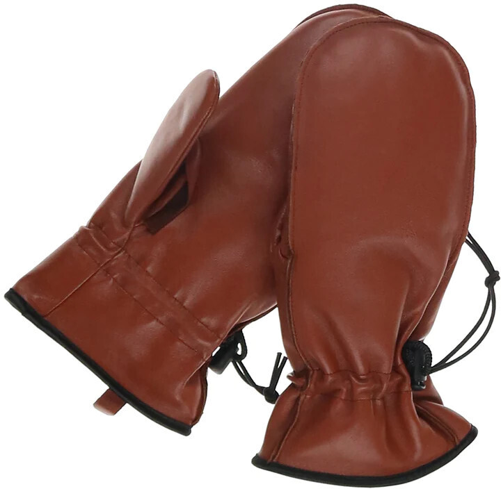 Leather Glitten with Toggle Cognac