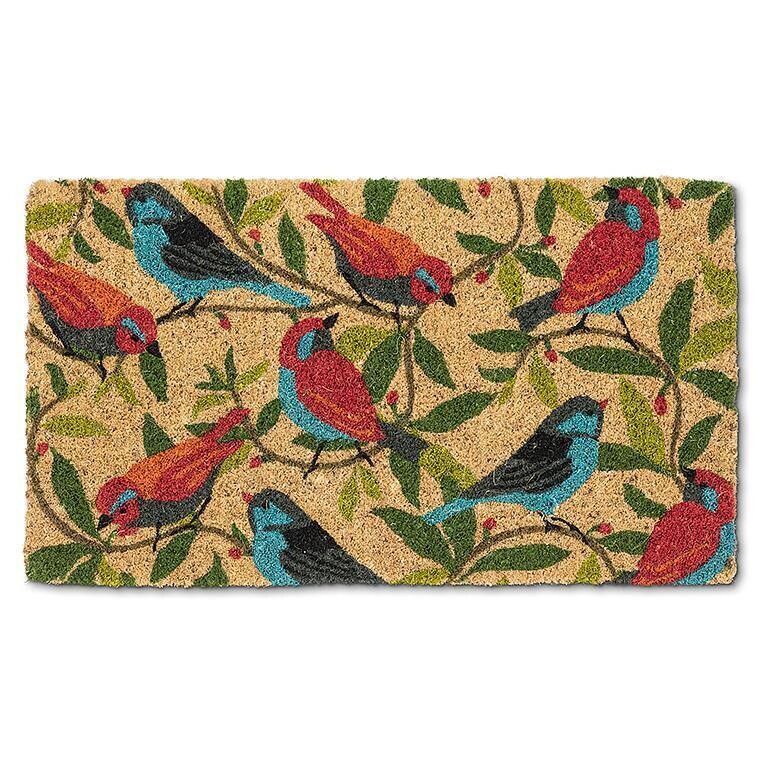 Doormat Colourful Birds 18&quot; x 30&quot;