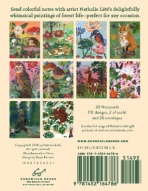 Notecards Set of 20 Forest Life
