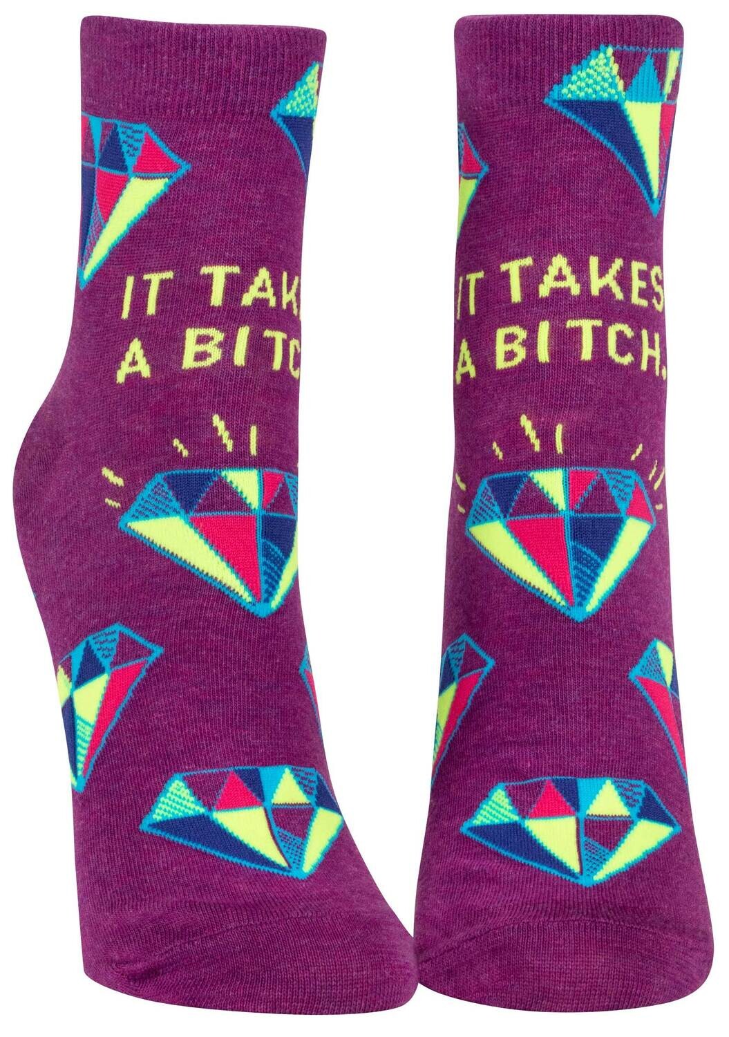 Women&#39;s Ankle Socks It Takes A Bitch