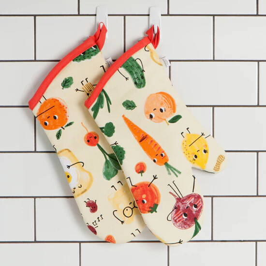 Oven Mitt Set of 2 Funny Food