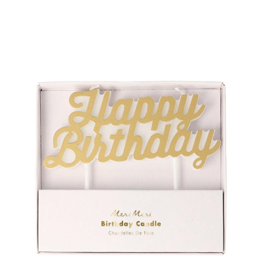 Candle Gold Happy Birthday