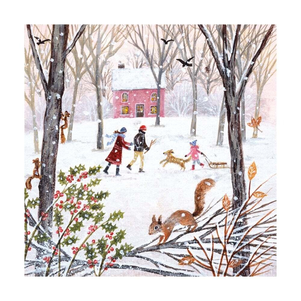 Boxed Christmas Cards Winter Wood Walk