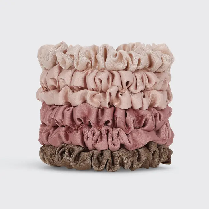 Ultra Petite Satin Scrunchies 6pc Set Terracotta