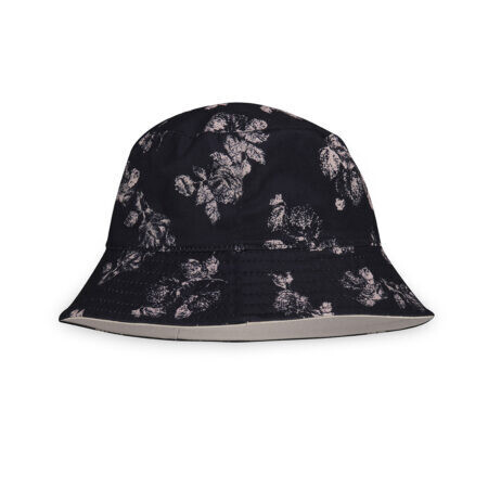 Bucket Hat Black Vintage Floral