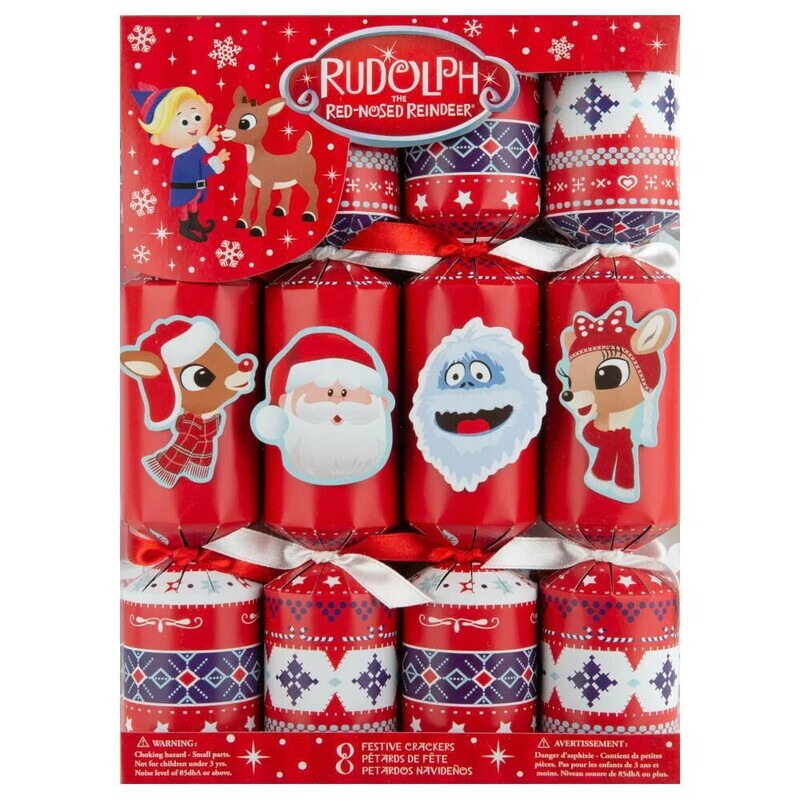 Festive Crackers Set of 8 Rudolph &amp; Friends