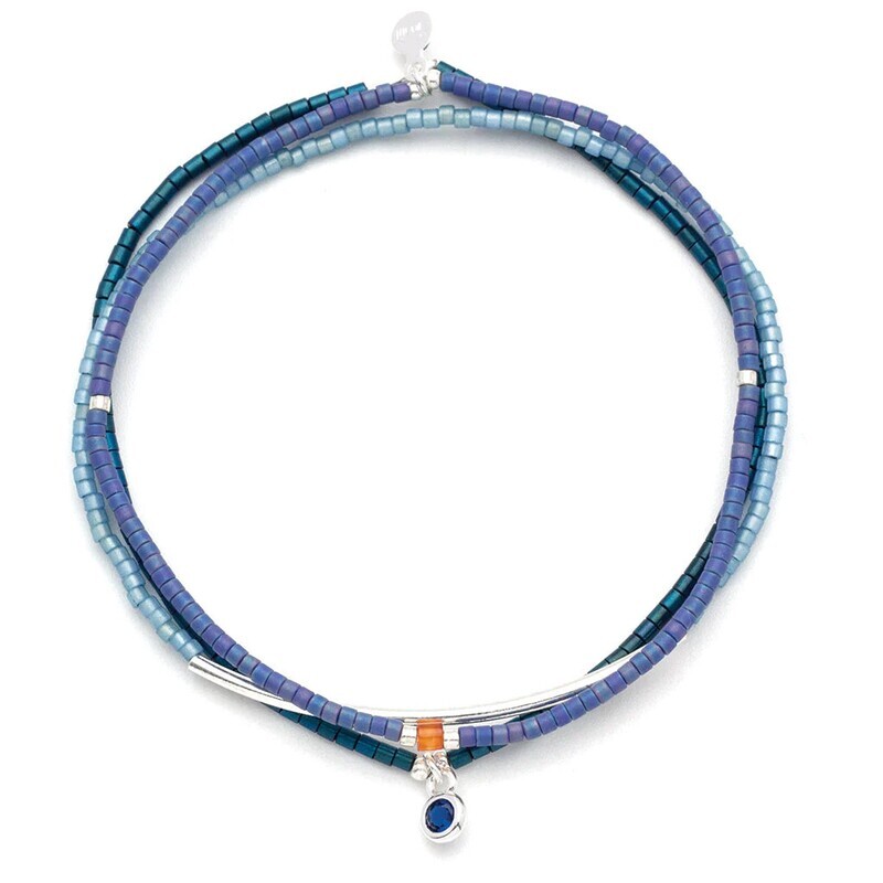 Tonal Chromacolour Miyuki Bracelet Trio Cobalt/Silver