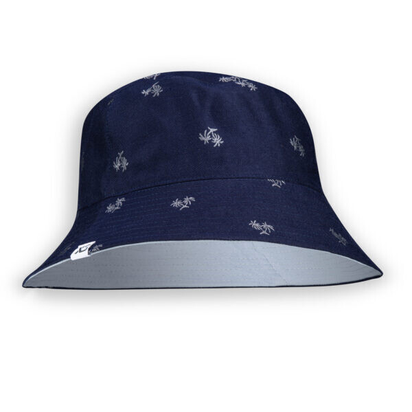 Bucket Hat Navy Palm