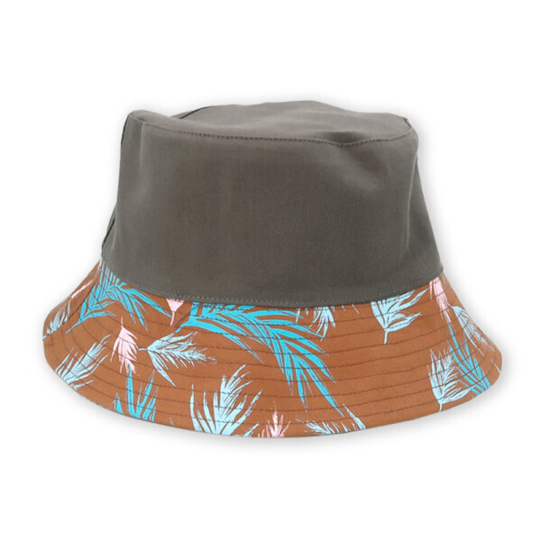 Bucket Hat Charcoal Tropical