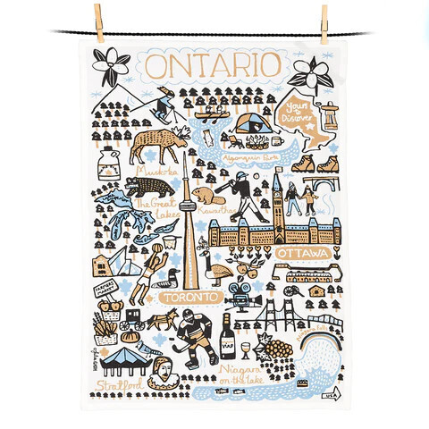 Tea Towel Ontario Landmarks