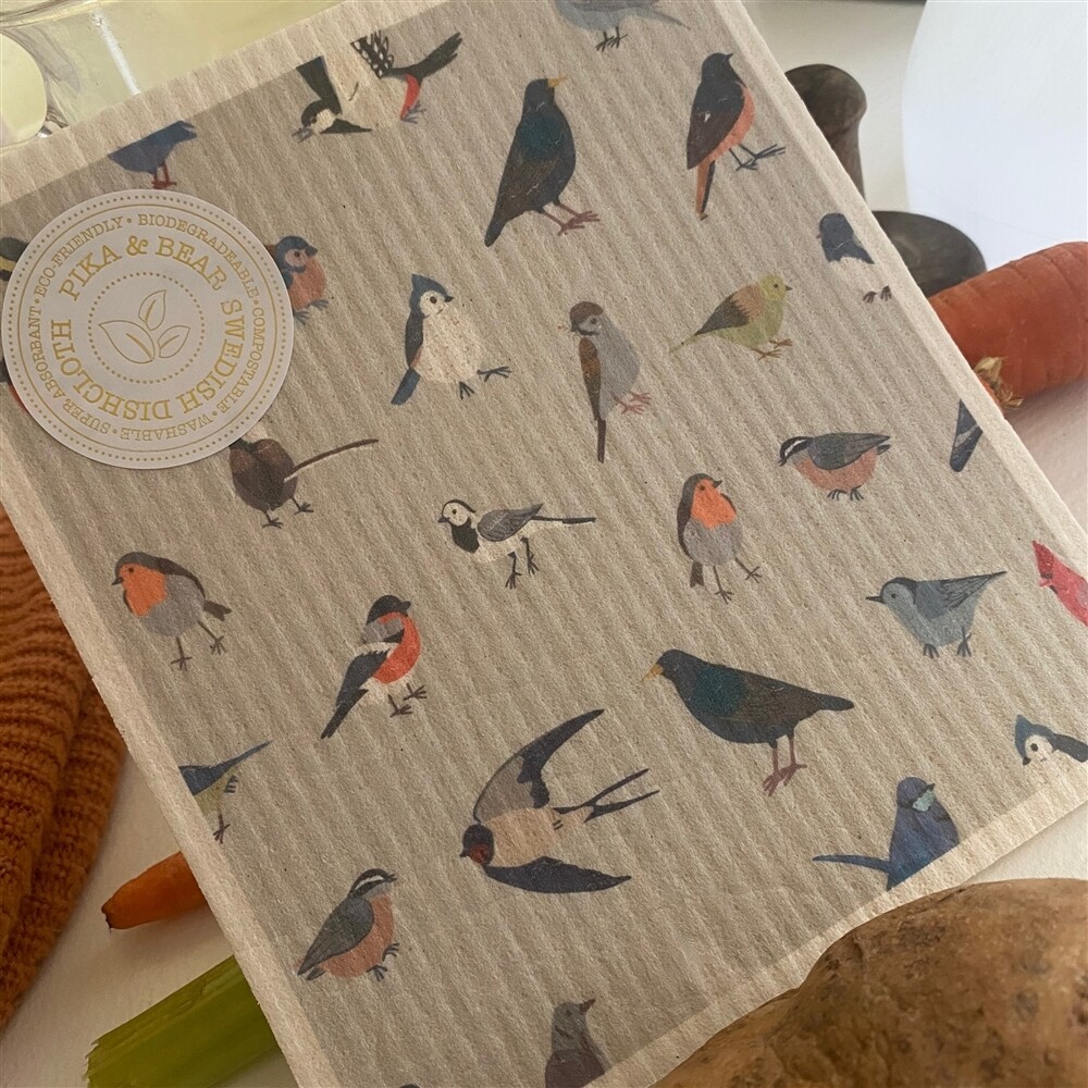 Swedish Dishcloth &quot;Put A Bird On It&quot; Song Bird Design