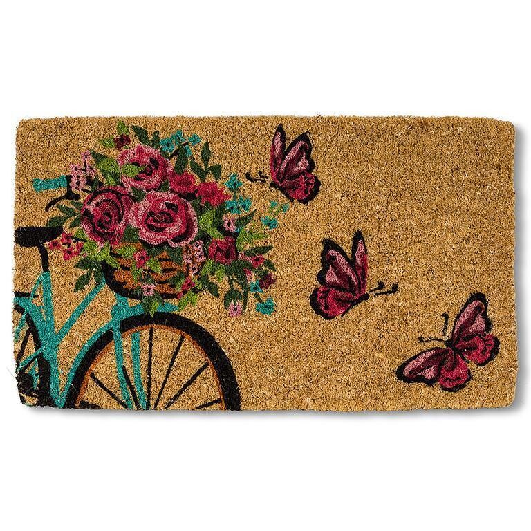 Doormat Butterfly &amp; Bike 18&quot;x 30&quot;