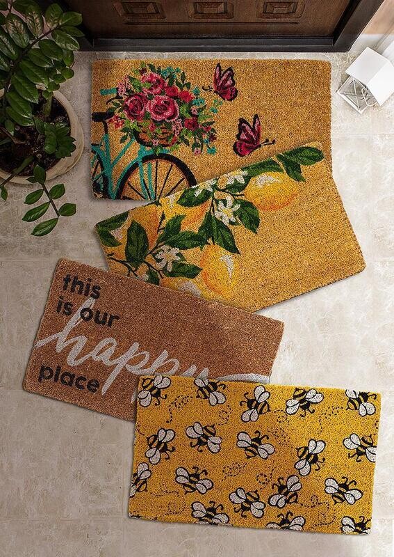 Doormat Butterfly &amp; Bike 18"x 30"