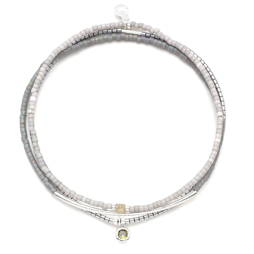 Tonal Chromacolour Miyuki Bracelet Trio Frost/Silver