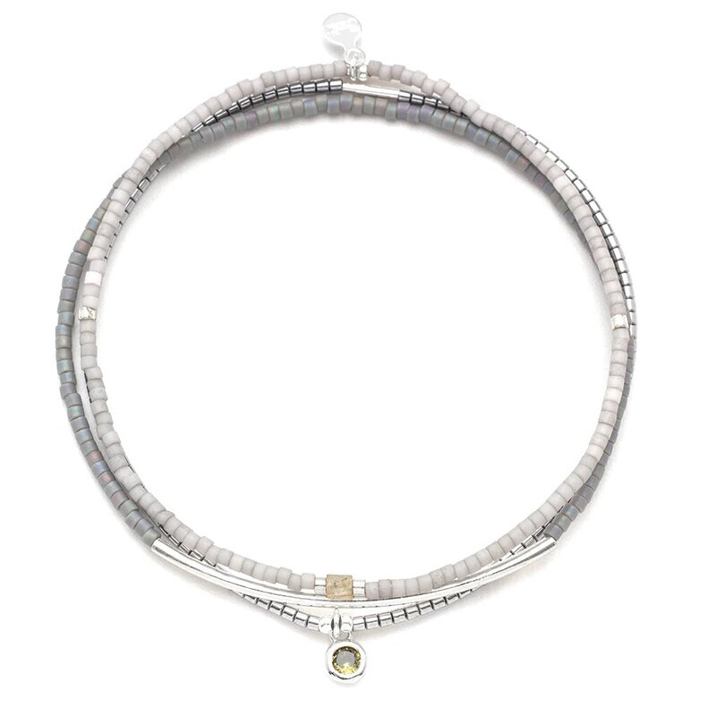 Tonal Chromacolour Miyuki Bracelet Trio Frost/Silver