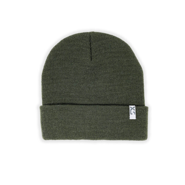Cuffed Wool Beanie Dark Olive