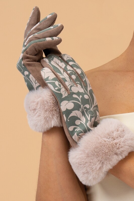 Gloves Bernadette Opulent Flourishes Olive