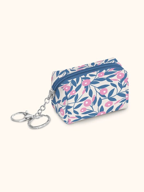 Keychain Pouch Blushing Dahlias