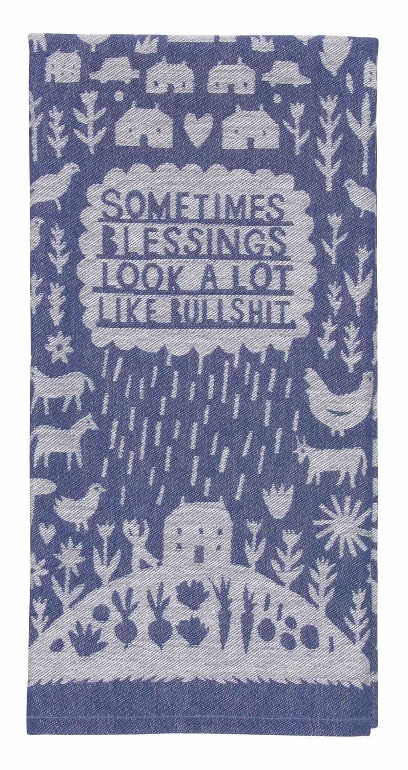 Dishtowel Woven Bullshit Blessings