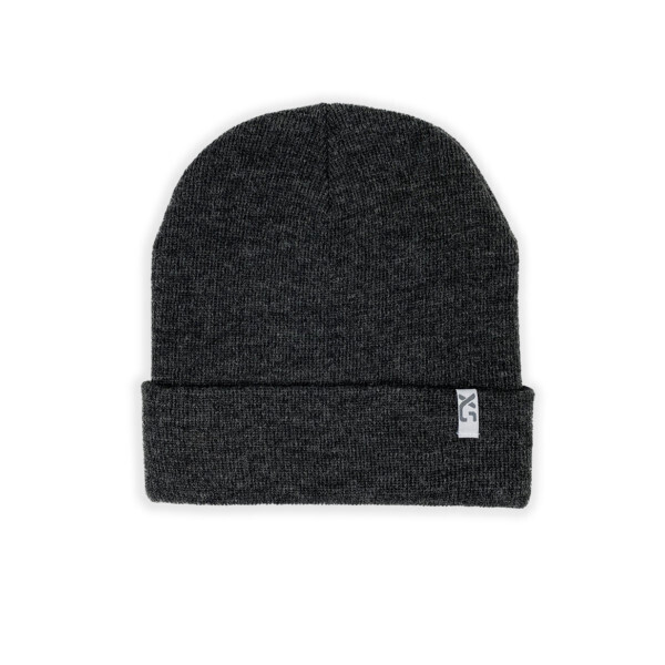 Cuffed Wool Beanie Charcoal Heather