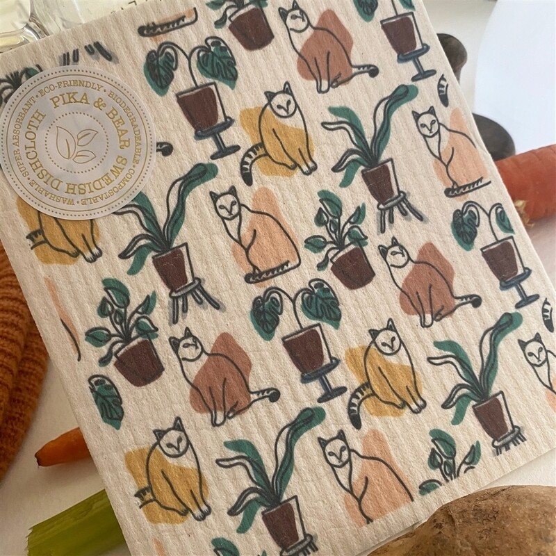 Swedish Dishcloth &quot;CAT-atomic&quot; Night Drive Design