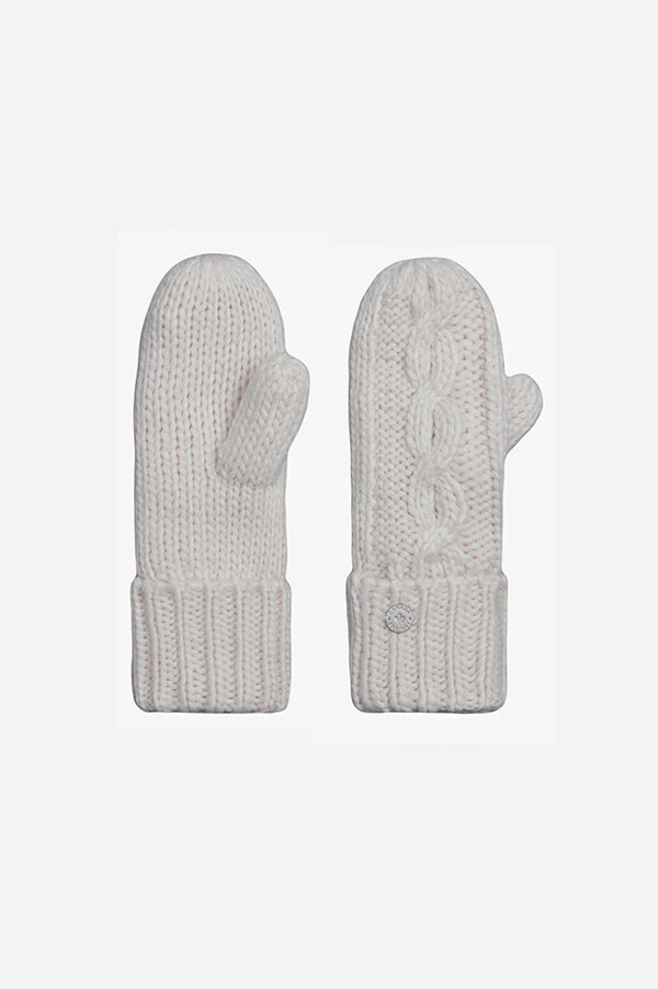 Cable Knit Mittens Natural