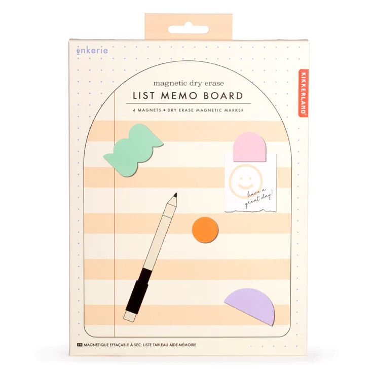 Inkerie Magnetic Dry Erase Memo Board Pink