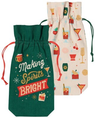 Wine Bag Set of 2 Spirits Bright