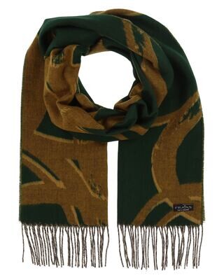 Cashmink Scarf Brushed Circles Racing Green