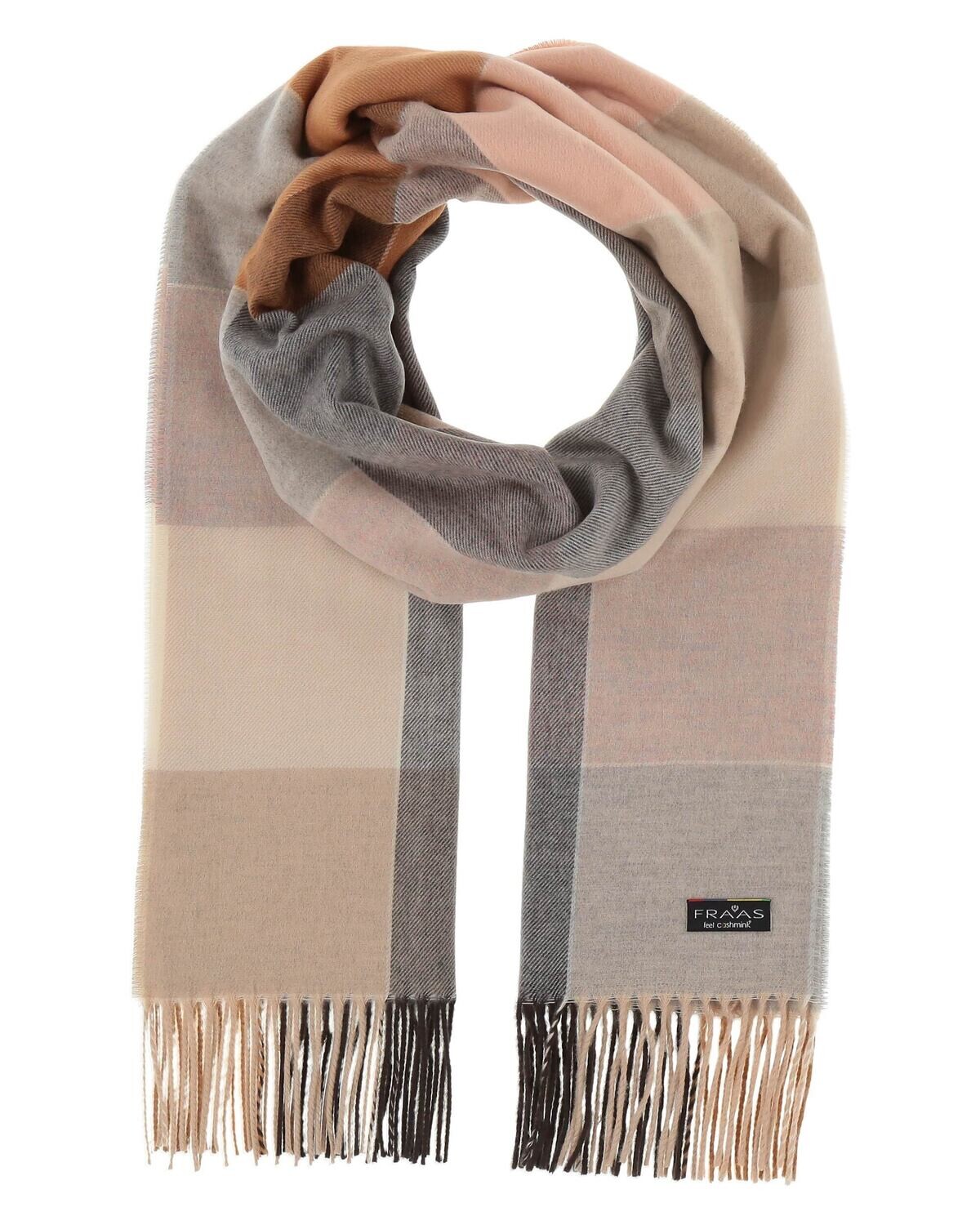 Cashmink Scarf Checkered Camel