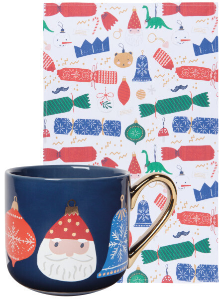 Mug and Dishtowel Set Christmas Charms