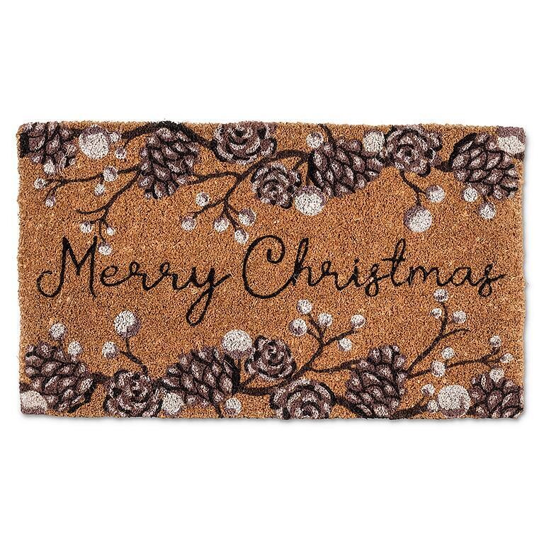 Doormat Pinecone Merry Christmas 18&quot; x 30&quot;