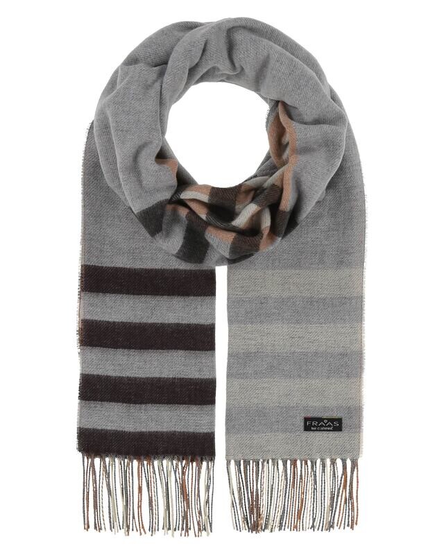 Cashmink Scarf Colourblock Wrap Morning Gray